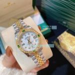 High Replica Rolex Datejust Watch White MOP Face Diamonds Bezel 31mm